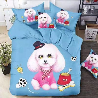 China Cotton Home Cartoon Printed Duvet Cover Set Child Bedding Set Normal Kids Bedding Set for sale