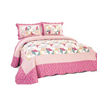 China Accept Customized Economical Custom Bedding Sets Design Rose Pattern Casual Floral Cotton Washed Cotton Washed Comforter for sale