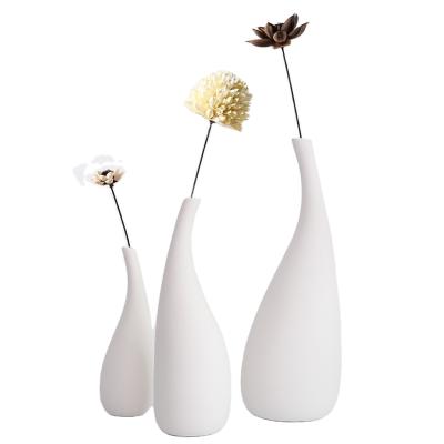 China Nordic small country statistical institute ceramic vase floral Nordic office dried flower arrangement white vase the full for sale