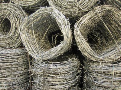 China 12G Stainless steel/PVC/ Galfan/ Galvanised Single/ Double strand 4 Points Barbed Wires, Bobbed wire for sale