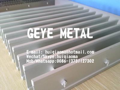 China Anti-Slip Aluminium Grooved Swage-Locked I-Bar Grating, Light Weight Aluminum Bar Gratings for sale