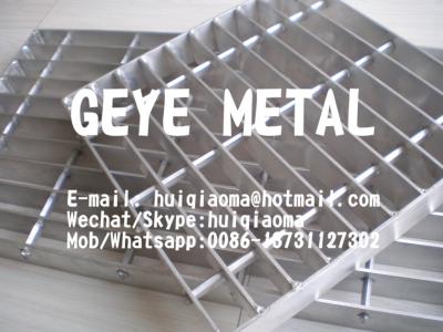 China Anodized Aluminium Swage-Locked Rectangular Bar Grating Smooth for Flooring Platforms for sale