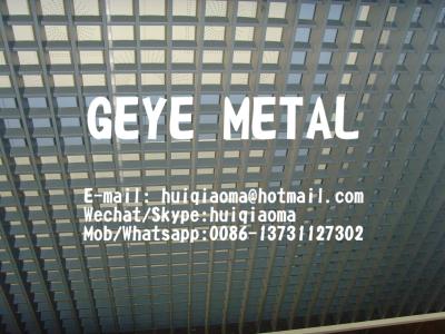 China Press-Locked Aluminum Flat Bar Grating, Pressure Locked Aluminium Grid Architectural Ceilings for sale