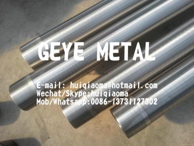 China Stainless Steel Wedge Wire Water Well Pipes| Screens| Filters, Profile V-wire Wrapped Slot Tubes Water Wells for sale