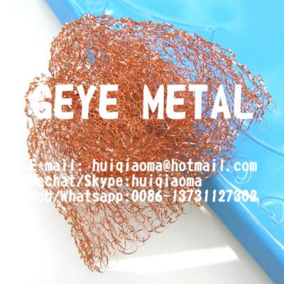 China Knitted Flat Wire Copper Mesh Scourer Pads, Abrasive Cleaning Polishing Copper Scouring Balls, Scrubbers for sale