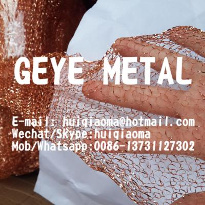 China Bare Copper Knitted Wire Mesh for Cables, Copper Braided Mesh Sleeves for Conductors, Knitting Copper Gauze Tapes for sale