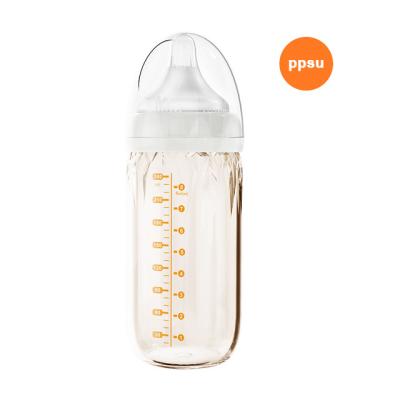 중국 피딩되는 갓 태어난 글라스 PPSU 아기는 240mL PVC 무료 식량 등급을 병에 담습니다 판매용