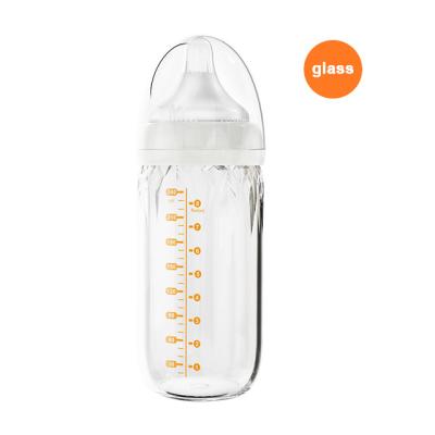 China Newborn Anti Colic Insulated Milk Bottle 240Ml Glass Medium Flow for sale