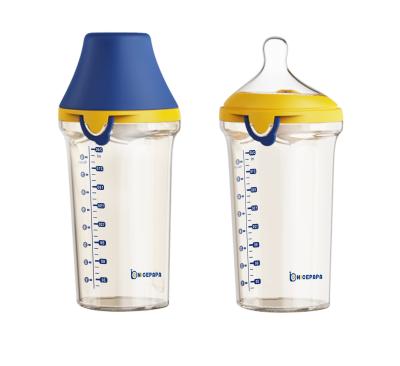 China Nette Kolik-Baby-Flaschen Papa Flip Cap Milk Bottles PPSU breite Hals-BPA freie Anti zu verkaufen