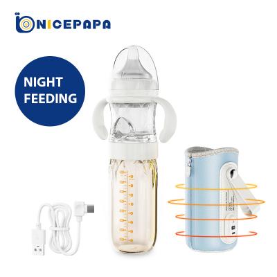 China 240ml Formula New Born Bottle 5 In 1 PVC Free Glass Feeding Bottle for sale