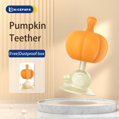 China Piel de Teether del bebé de la calabaza que calma como la fruta Teether del silicón por 0 - 6 meses en venta