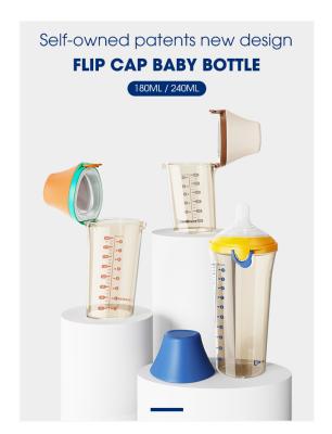 China Saugflasche-Antikolik Flip Cap Wide Neck Unze 240ml BPA des Baby-Dreieck-8 freie zu verkaufen