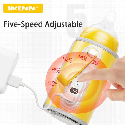 China 8oz Narrow Portable Baby Bottle Warmer Five Speed Adjustable For Night Feeds for sale