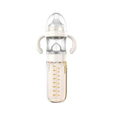 China Brown Gold Newborn Formula Bottles Medium Flow PPSU Storage Bottle for sale