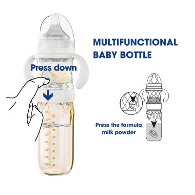 China Night Time Self Mixing Baby Bottles Feeding PPSU Glass 240ml PVC Free for sale