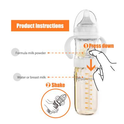 China Anti Colic Stand Neck Night feeding Baby Bottle multi-function  Formula Making / Mixing / Dispenser Baby Bottles  240ml for sale