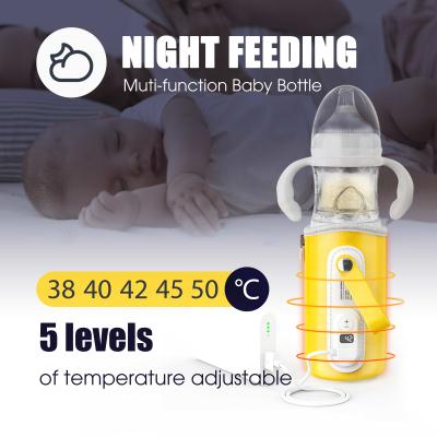 Chine Nuit alimentant à chargeur d'USB le distributeur électrique de formule de réchauffeur de chauffage biberon 240ml de lait en verre de bébé à vendre