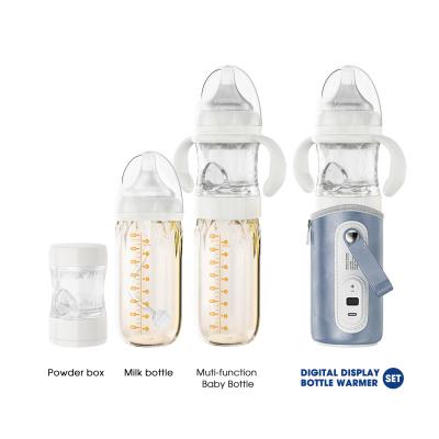 China ODM Baby Glass Mother Milk Feeding Bottle 240ml 3 In 1 With Formula Dispenser for sale