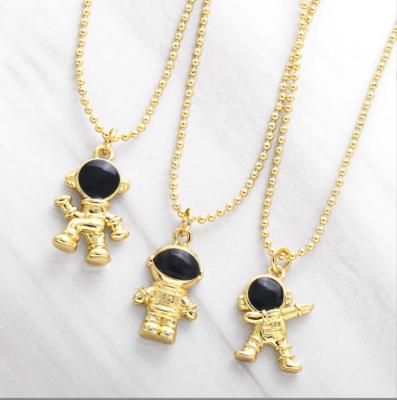 China Wholesale BOHEMIA Couples Necklace Astronaut Pendant Necklace For Women Men Fashion Jewelry Valentine Gift for sale