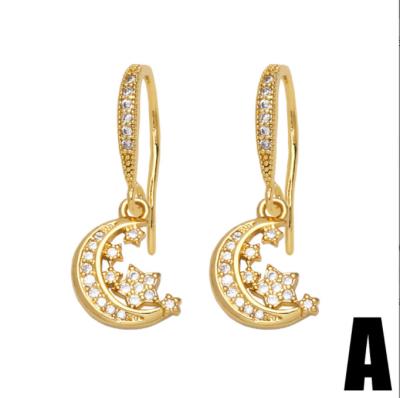 China Trendy Hiphop Statement Earrings Zircon Stud Earrings,Ear Studs Plating Silver Gold Earrings Women for sale