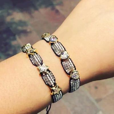 China New Hot-selling Hand-woven Crystal Rhinestone Glass Bead Multicolor Jewelry Friendship Female Bracelet for sale