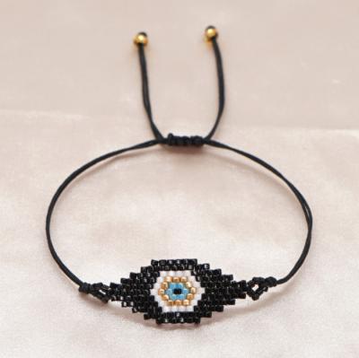 China BOHEMIA Miyuki Seed Beaded Evil Evileye Handmade Eye Woven Charm Loom Friendship Bracelet for Women Girls Wholesale for sale