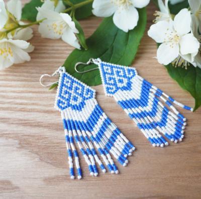 China BOHIME Miyuki beaded dangle geometric fringe earrings pattern earrings, valentines day gift for women for sale