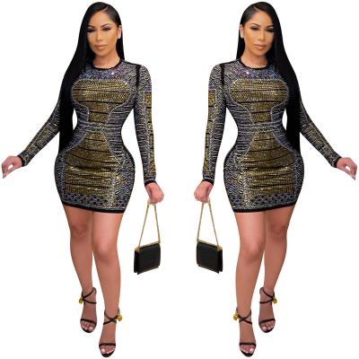 China ZIYA A03S63 Anti-Wrinkle Factory Price Long Sheaths Sexy Midi Dresses Women Night Club for sale