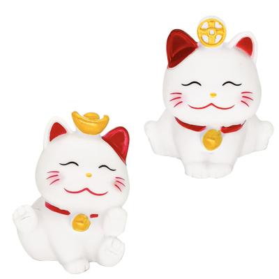 China Lovely Non-Toxic Children Cat Toys Baking Accessories Cake Decorating Cake Topper Decoration Waving Lucky Cat Cat Interactive Toy for sale