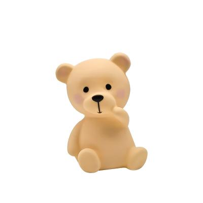 China Hot Selling Original Design VINYL Bear Cake Topper Cute Animal Cake Topper Cartoon Top Toy for sale