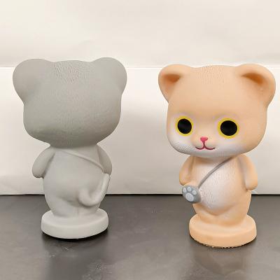 China Lovely Non-Toxic Children Cat Toys Baking Accessories Cake Decorating Cake Topper Decoration Waving Lucky Cat Cat Interactive Toy for sale