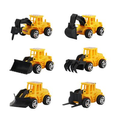 China Pull Back Model Car; Full Open Door High Simulation Mini Construction Car Toy Custom Die Cast Engineering Plastics Toy Diecast Model Cars For Kids Toys for sale