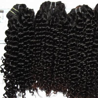 China Strong and tight double machine weft 100 percent pure unprocessed wholesale unprocessed virgin mongolian remy curly hair for sale