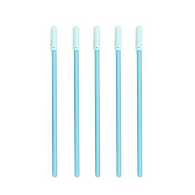 China Small Tip Polypropylene Flexible Handle Dust Lint Free Foam Cleanroom Sponge Foam Swab Alcohol Head Lint Resistant for sale