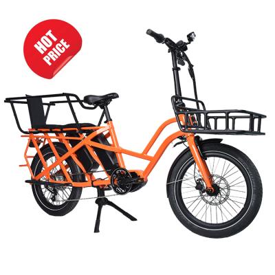 China bafang wholesale motor frame aluminum alloy certification aluminum alloy CE electric cargo bike family for sale