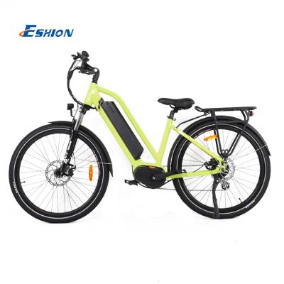 China Aluminum Alloy Wholesaler Green Tire 27.5 Inch 350W Motor Big Mid Bikes Electric City for sale