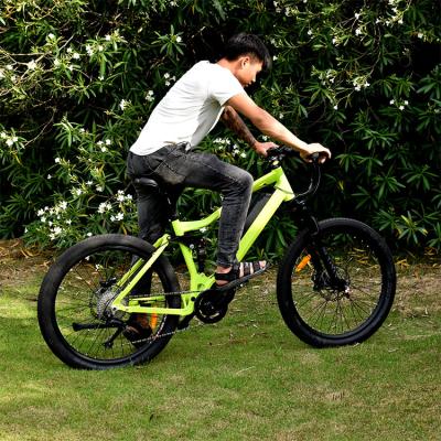 China Best selling aluminum alloy bafang m500 full suspension 48v 14ah lithium battery mountain bicycle electric bike for sale