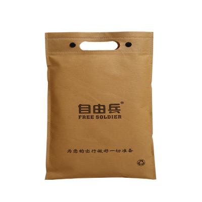 China Handled Heat Pressing Die Cut Handle Nonwoven Bag Wholesales D Cut Nonwoven Bag for sale