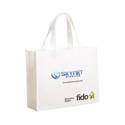 China Customized personality handled logo printed pp non woven bag fabric shopping gift packaging ecobag for sale