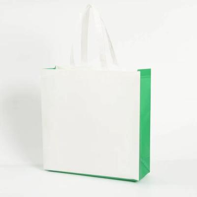 China Wholesale Cheap Recycled Foldable Ultrasonic Handled Supermarket Handled Fabric Shopping Non Woven Bag for sale