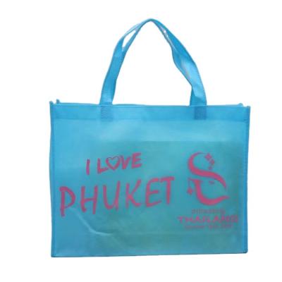 China Eco-friendly Customized Printed Cheap Printed Reusable Nonwoven Shopping Bags Handled Promotional Bags With Personal Logos for sale