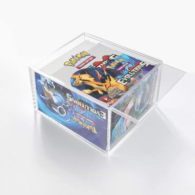 China Popular Acrylic Pokemoned Booster Crate Box Pokemoned Card Storage Box Environmentally Friendly for sale