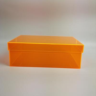 China Factory Price Eco-friendly Acrylic Shoe Box Sneaker Display Showcase Shoe Storage Box for sale