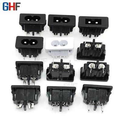 China AC-027A Socket Eight Character Commercial Female Socket Type Switch AC Power Socket Switch for sale