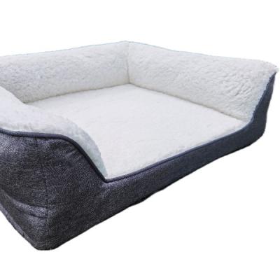 China Sustainable Pet Bed for Dogs and Cats - Luxe Fur and Canvas Performance Sofa for sale