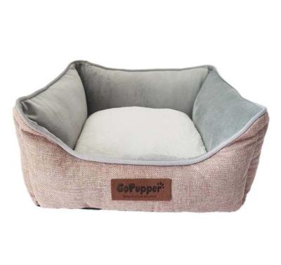 China Sustainable Washable Canvas Fabric Cat Bed And Dog Bed For Small Animals for sale