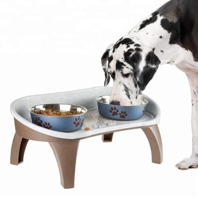 China Sustainable High Pet Bowl Tray For Cat And Dog for sale