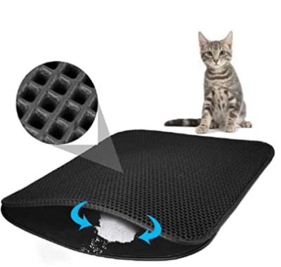 China GOPUPPER Raincoats Cat Litter Trap Mat, Grid Shape Hole, Double Layer, Premium, Waterproof, Eco-Friendly, Easy Clean for sale