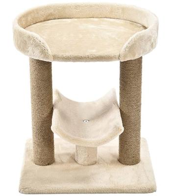 China Cute Cats GOPUPPER Faux Fur Cat Tree, Cat Furniture, Luxury Cat Furniture Scratching Post for sale