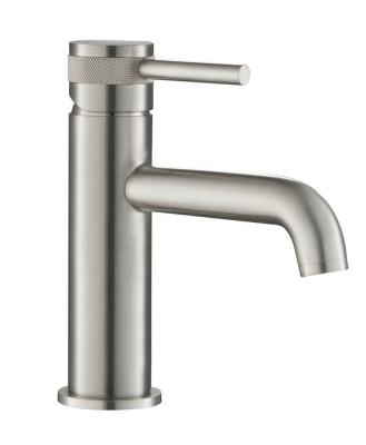 China Metered Faucets Brushed Nickel Basin Faucets Single Hole One Handle Lavatory Deck Mounted For Hot And Cold Water Mixer Tap Bathroom Faucets for sale